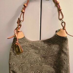 Dooney & Bourke Tan Patterned Shoulder Bag